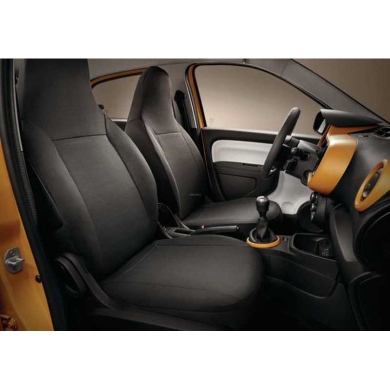 Lupex Shop Housses de siège auto compatibles pour Twingo Noir Rouge