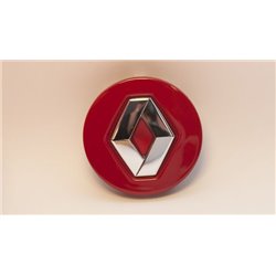 Cabochon Renault rouge flamme