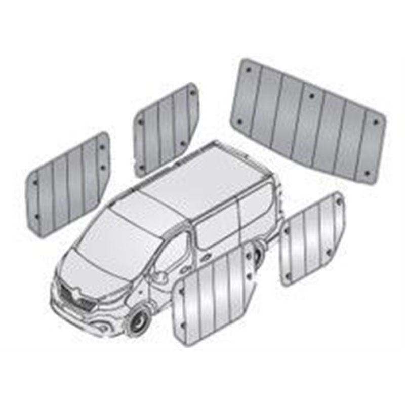 Rideaux pare-soleil d'isolation pour Renault Trafic 2014-2023 Noir Tissu -  Cdiscount Auto