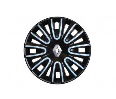 15 pouces noir brillant et liseré bleu dragée - Renault